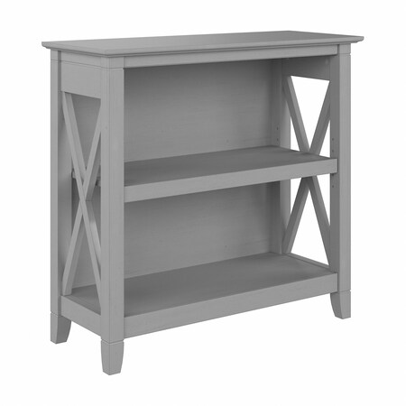 Bush Business Furniture Key West Small 2 Shelf Bookcase in Cape Cod Gray KWB124CG-03